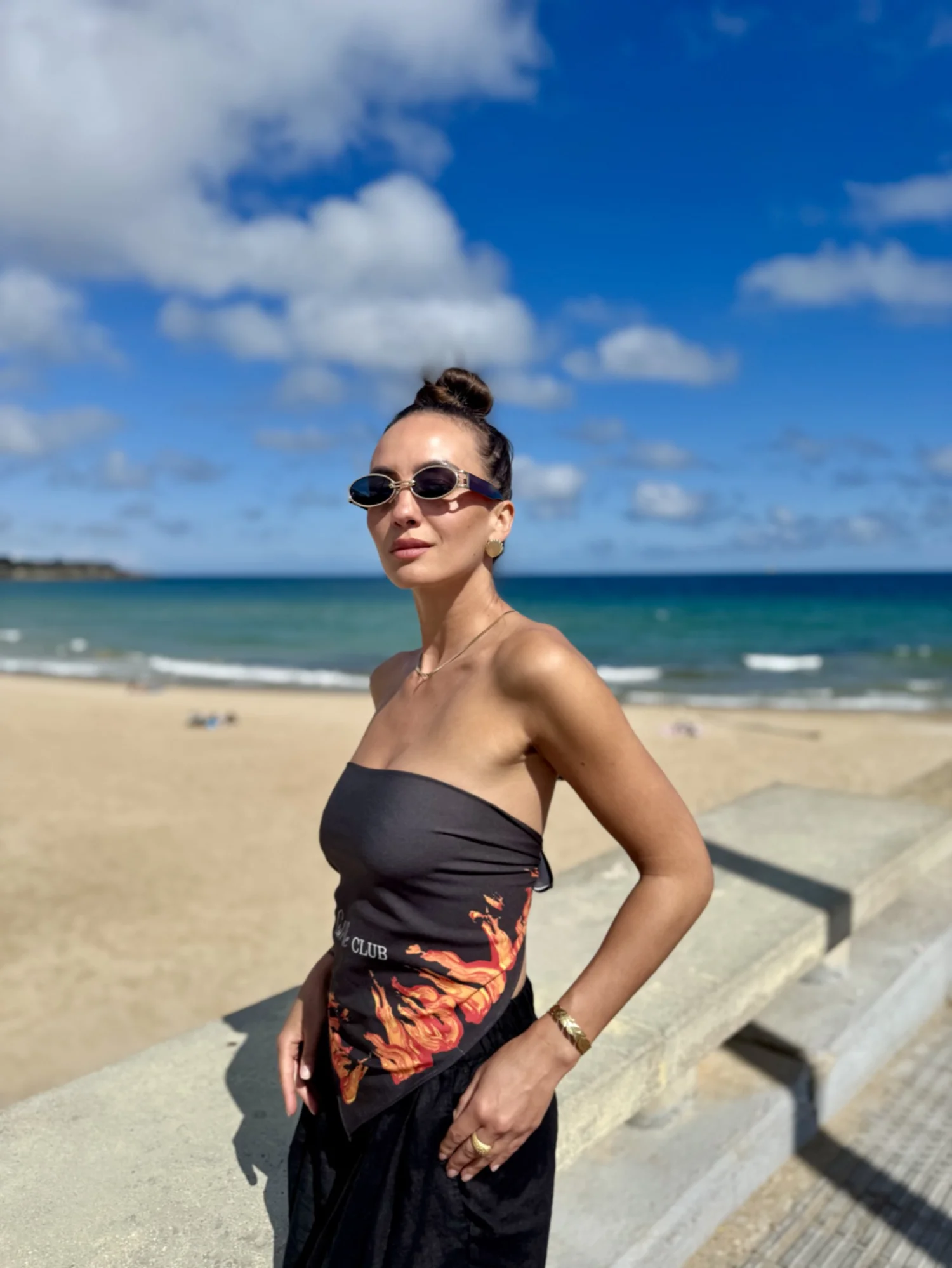 Bluzka chusta Flames Of Strength Noir