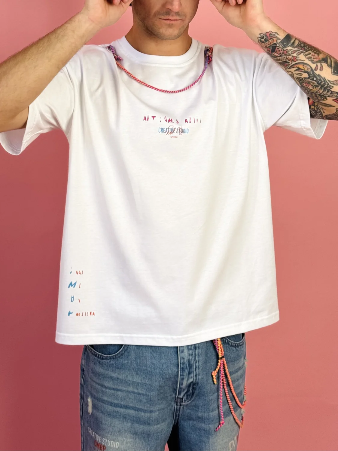 T-shirt biały Medusa