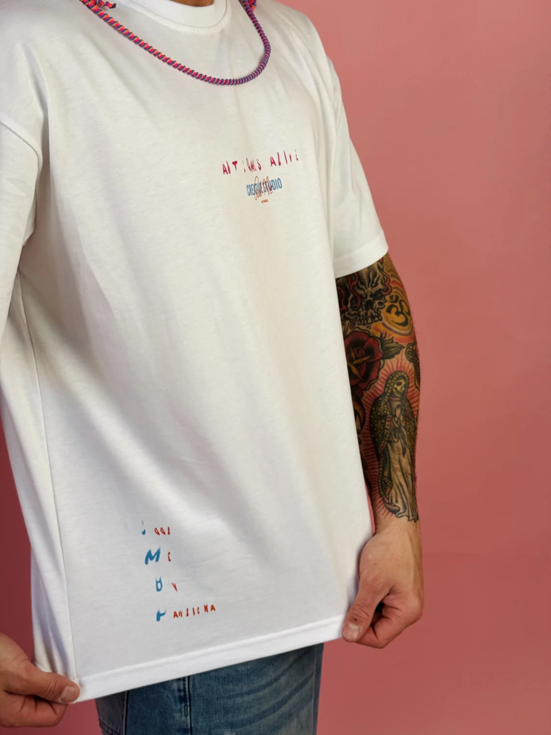 T-shirt biały Medusa